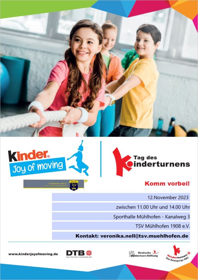 „kinder Joy of Moving Tag des Kinderturnens“